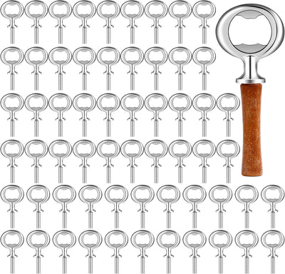 60 Pzas Abridor Botellas Metal Blanco Plateado Manualidades