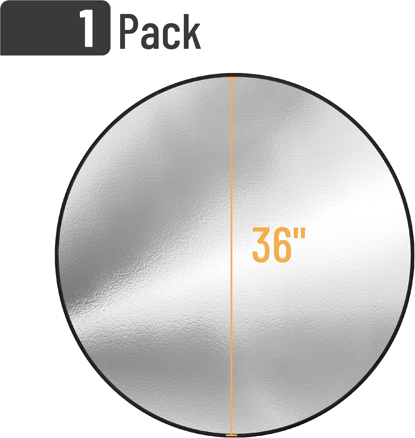 Tapete redondo hoguera 36pulg plateado ignífugo reutilizable