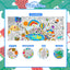Póster gigante para colorear 31.5x72pulg versátil fiestas escolares