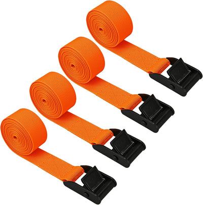 Correa amarre corta 1pulg x6.5ft hebilla leva 700lb motocicleta