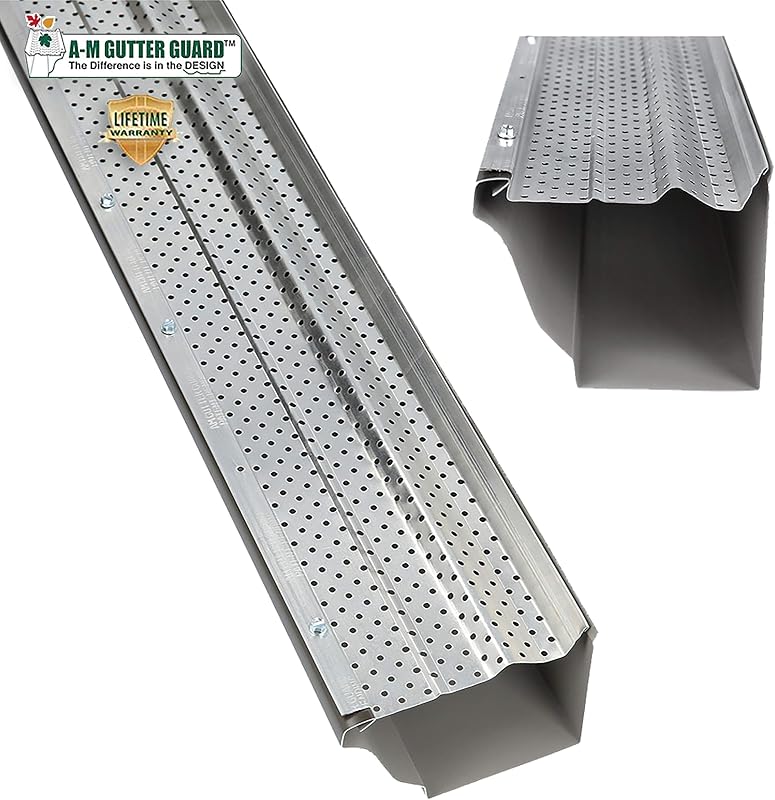 Protector canalón aluminio 6pulg acabado fresado
