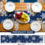 Mesa Camino Invierno 2 Pzas Azul Marino 13x72pulg Lino