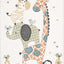 Alfombra decorativa para niños 4x6ft color marfil diseño