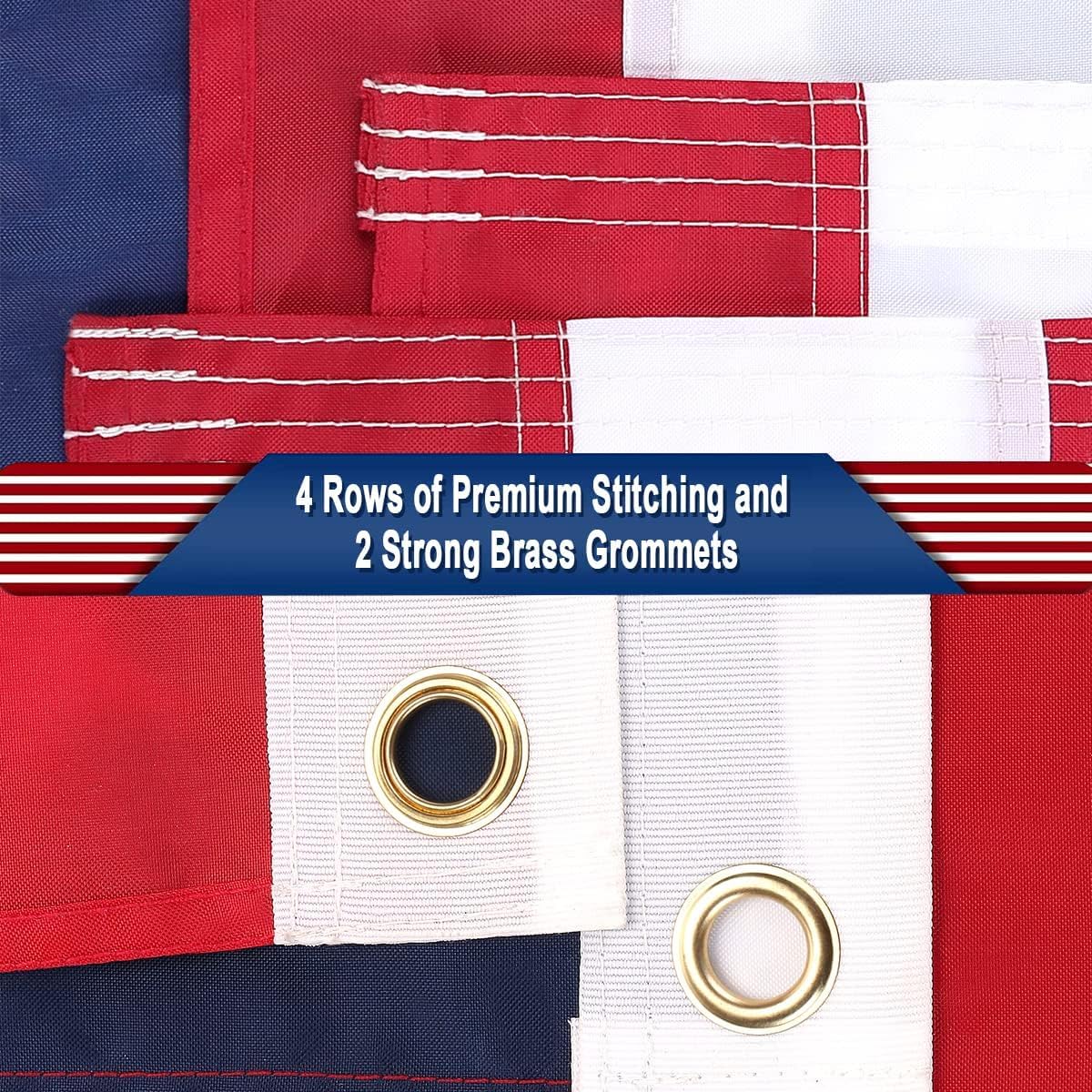 Bandera EE.UU. 5x8ft para exteriores resistente