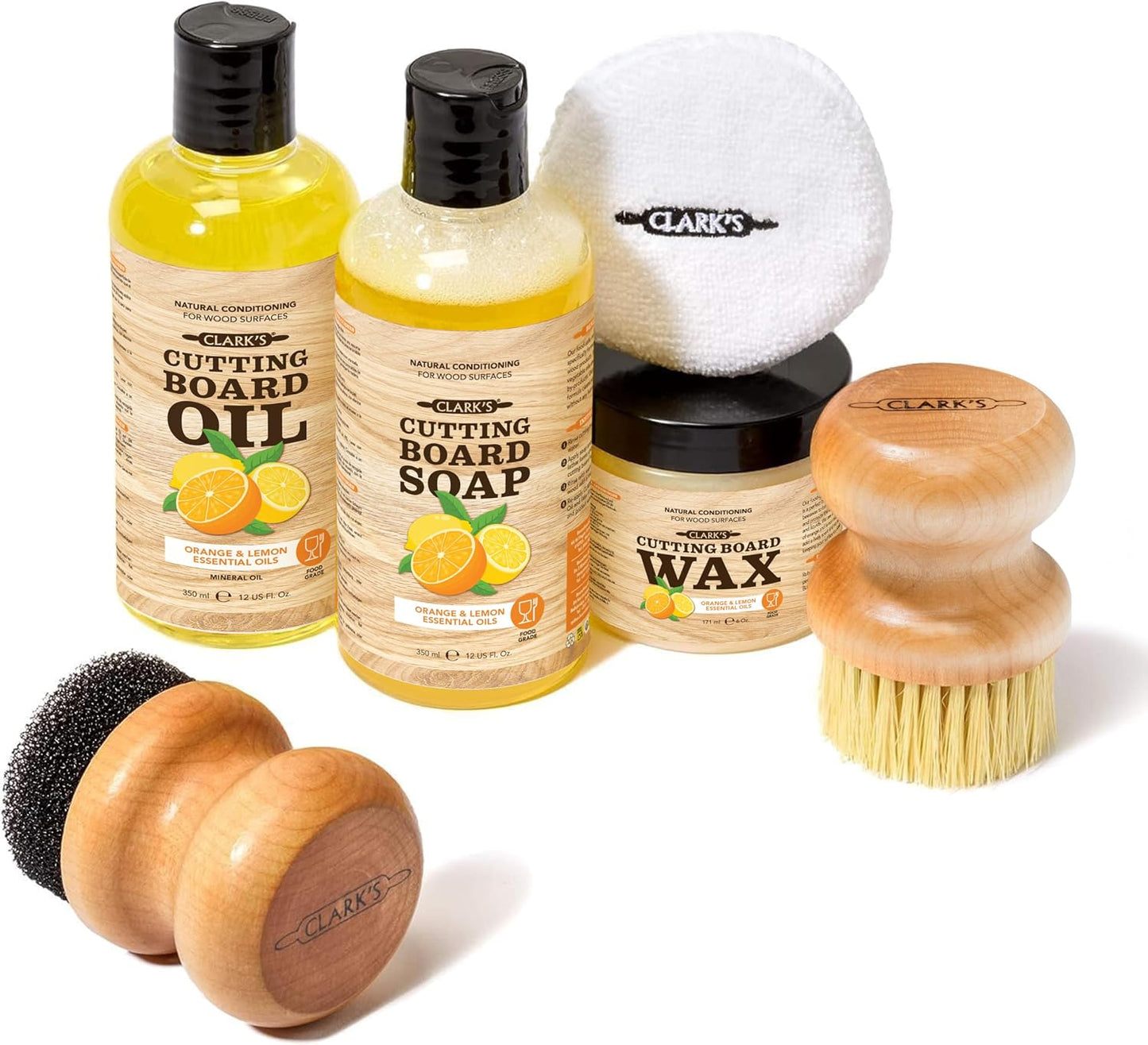 Kit aceite y cera para tabla cortar madera 3 pasos sin