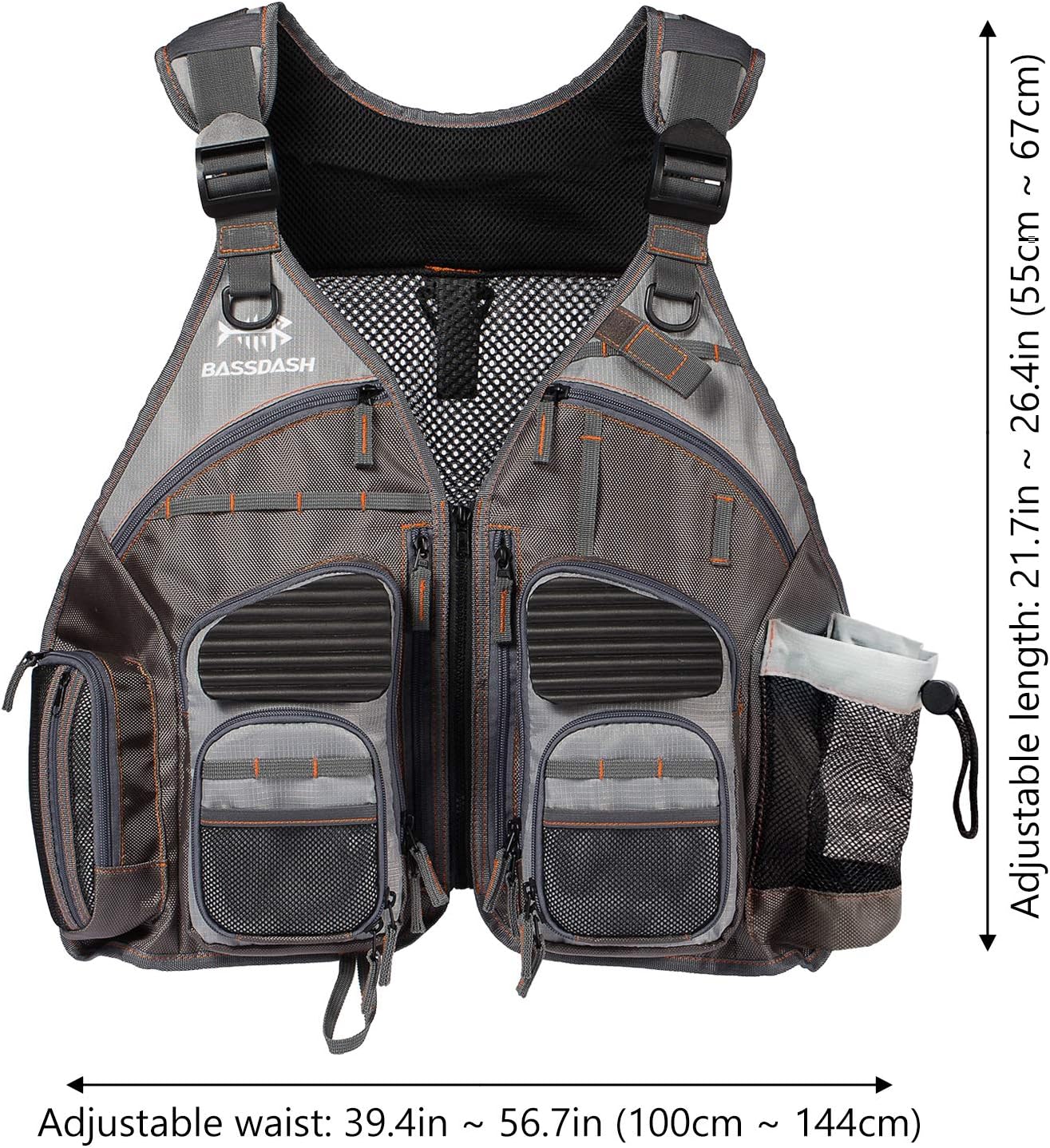 Chaleco pesca múltiples bolsillos ajustable hombre mujer