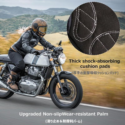 Guantes esqueleto ajustables ligeros para motocicleta ciclismo