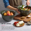 Set 3 Tazones Plástico Mezclar 2.5-4.5qt Evergreen