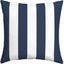 Cojín exterior 16x16" resistente agua azul zafiro rayas