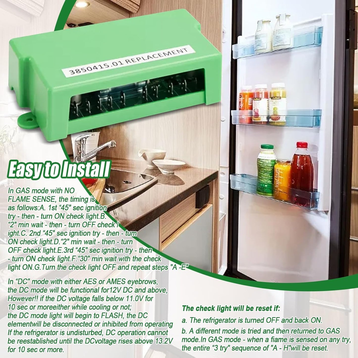 Placa control refrigerador RV Dometic 2 o 3 Way