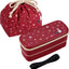 Set cajas Bento luna conejo tradicional japonés rojo