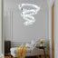Candelabro LED de Cristal 4 Anillos para Comedor Dormitorio