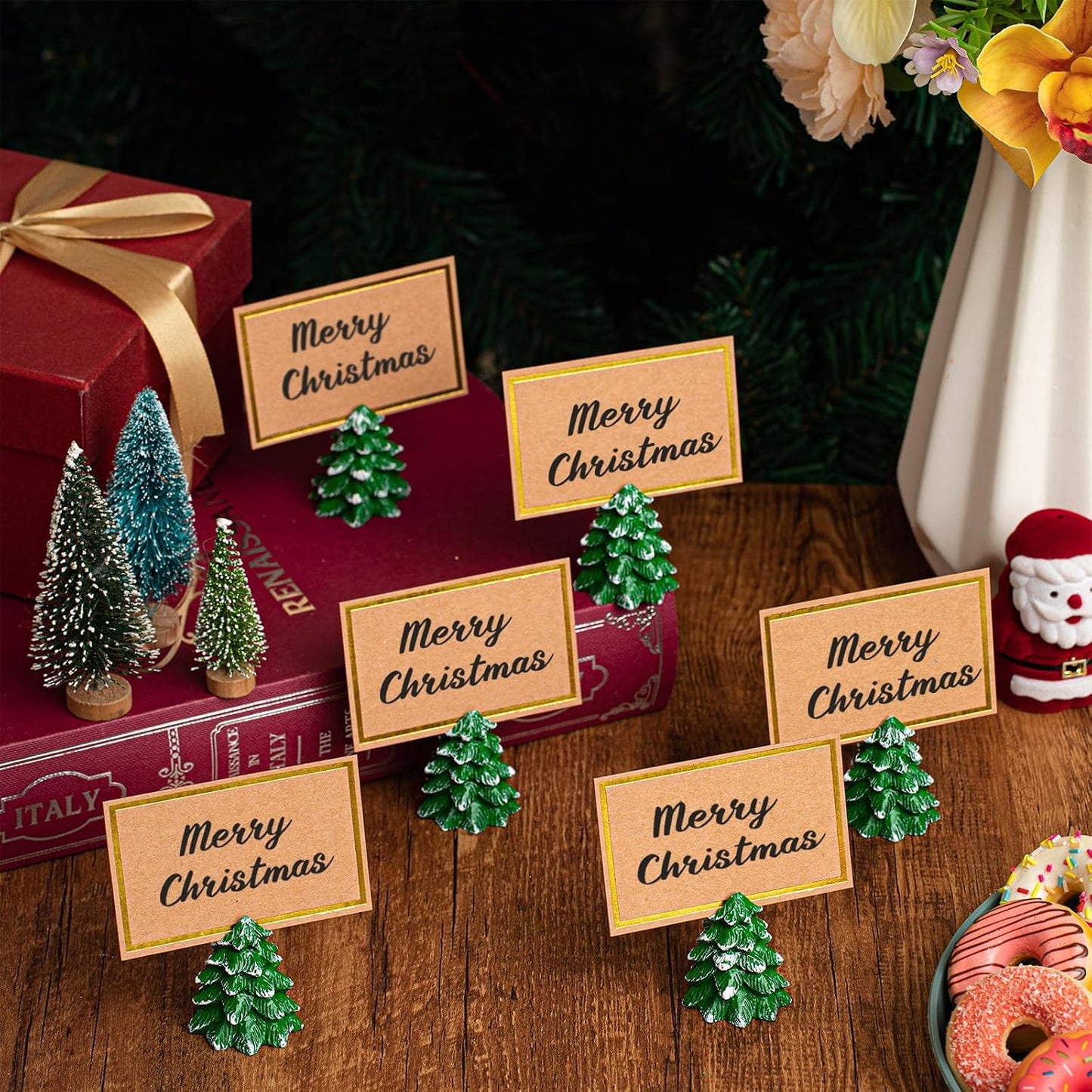 12 Pzas Soportes Tarjetas Lugar Árbol Navidad Bodas