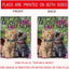 Bandera jardín 12.5x18pulg welcome cat arpillera