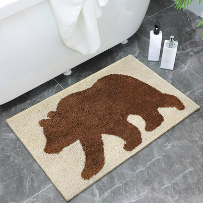 Alfombra baño oso antideslizante 17x29pulg hogar