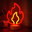 Letrero LED neón de llama para habitación boda cafetería