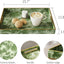 Bandeja plástico decorativa hojas verdes para café y fiesta