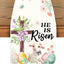 Camino mesa Pascua cristiano He is Risen 13x72pulg