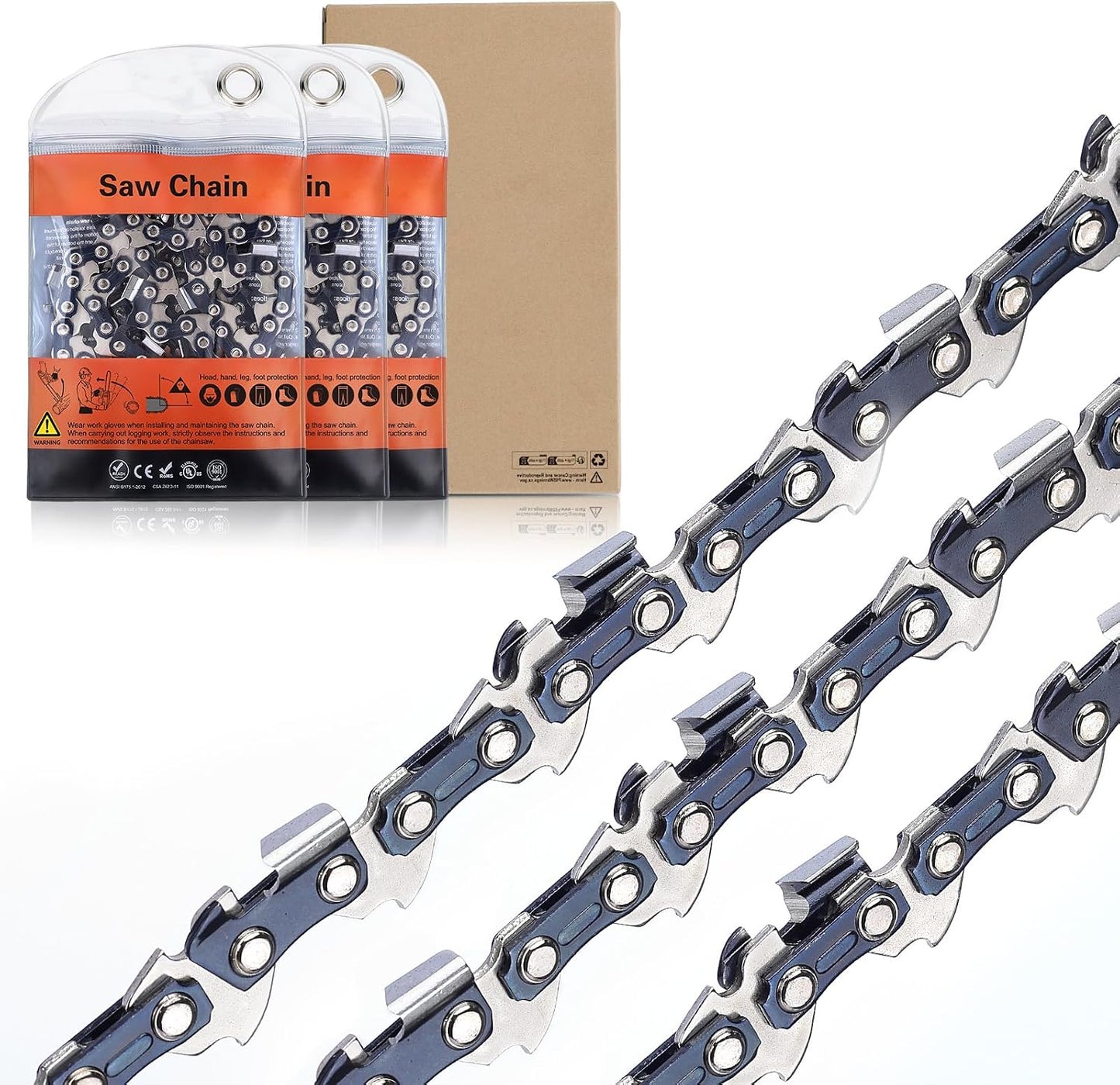 3 Cadenas Moto 16" 3/8 LP 56 Eslabones Ryobi