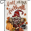 Banderas jardín gnomo 12x18pulg doble cara otoño fútbol
