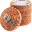 Cubo hielo mimbre pomo orquídea 8pulg decoración