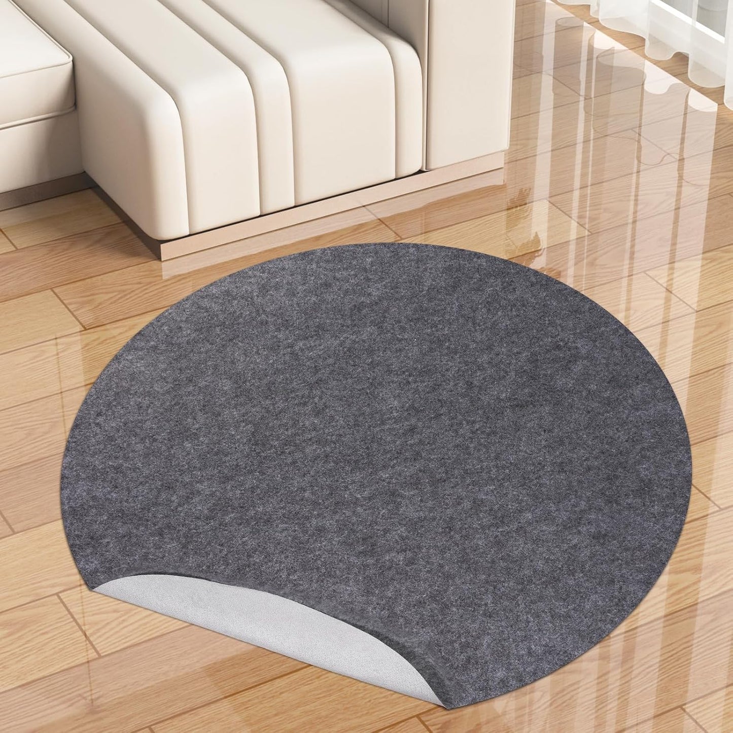 Alfombrillas antideslizantes redondas 4ft para suelo madera
