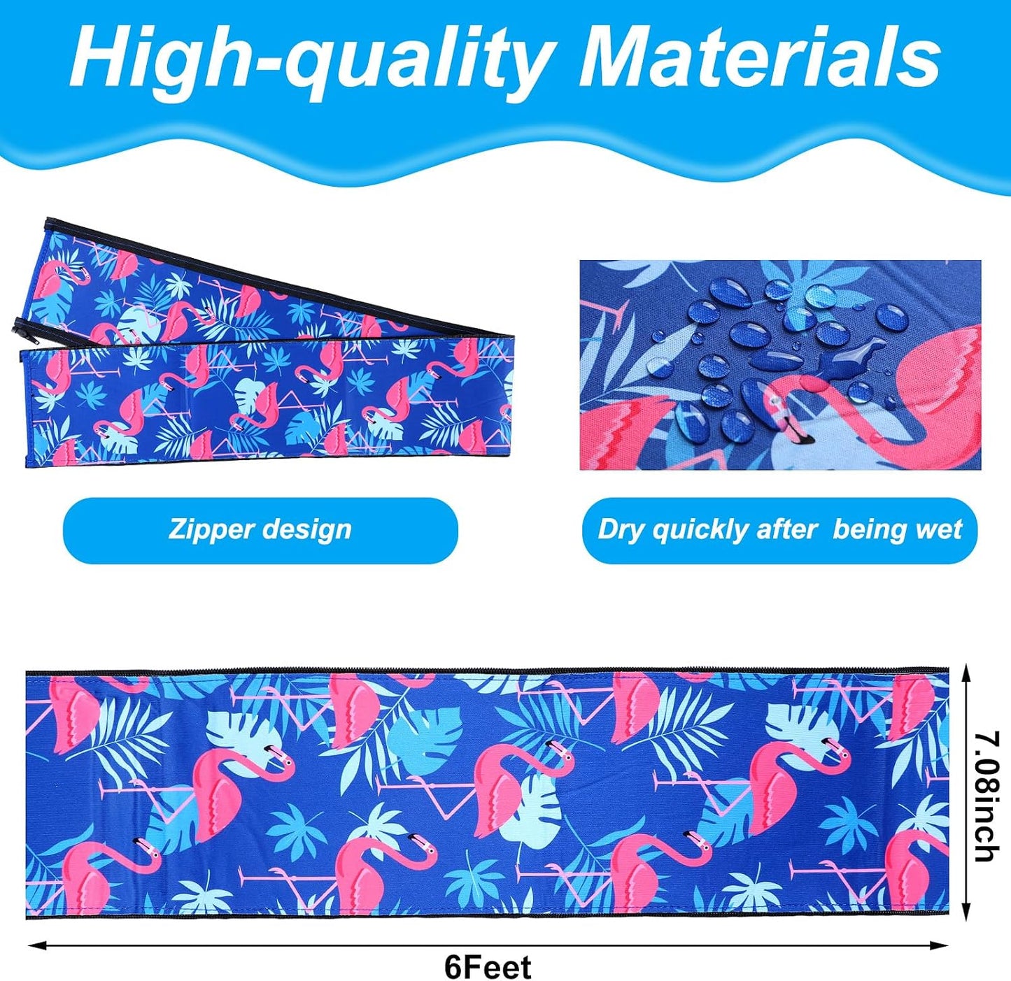 Cubierta barandilla piscina antiderrap agarre riel azul 6ft