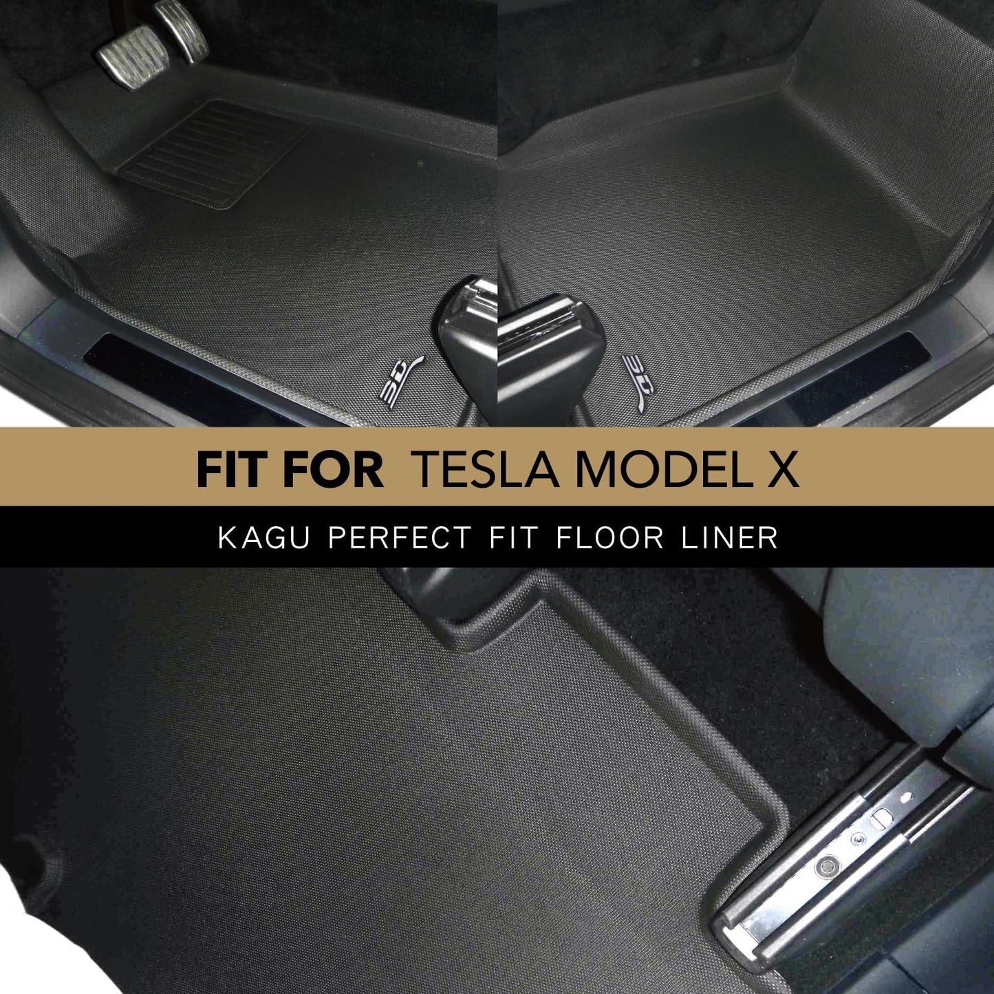 Alfombrilla ajustable comp Tesla Model X 5 asientos 22-26