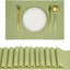 Set 12 Manteles PVC Antideslizantes Calor Resistente Verde