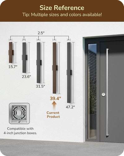 2 Luces Pared Exteriores Rectangulares 3CCT IP65 Hierro