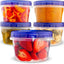 Recipientes plástico deli con tapa rosca 16oz pack 5