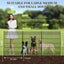 Valla decorativa para perros 44x288pulg metal con puerta