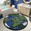 Alfombra baño redonda antiderrap microfibra ultrasuave