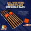 Juego 4 bolsas Cornhole 6x6pulg resina plástico resistente