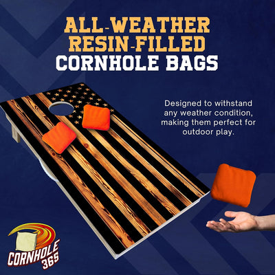 Juego 4 bolsas Cornhole 6x6pulg resina plástico resistente
