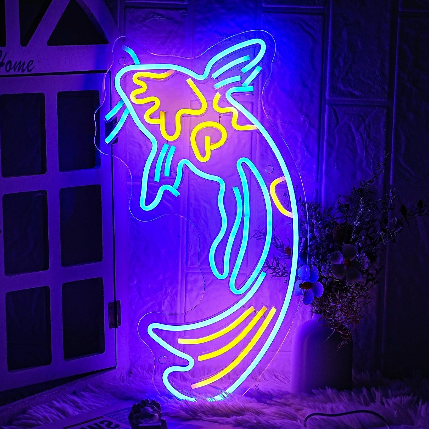 Letrero Neón Pez Koi 17x9.5 con Luz Atenuable USB