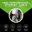 Cable Ethernet Cat6 25pies azul 10gbps 24awg sin enganches