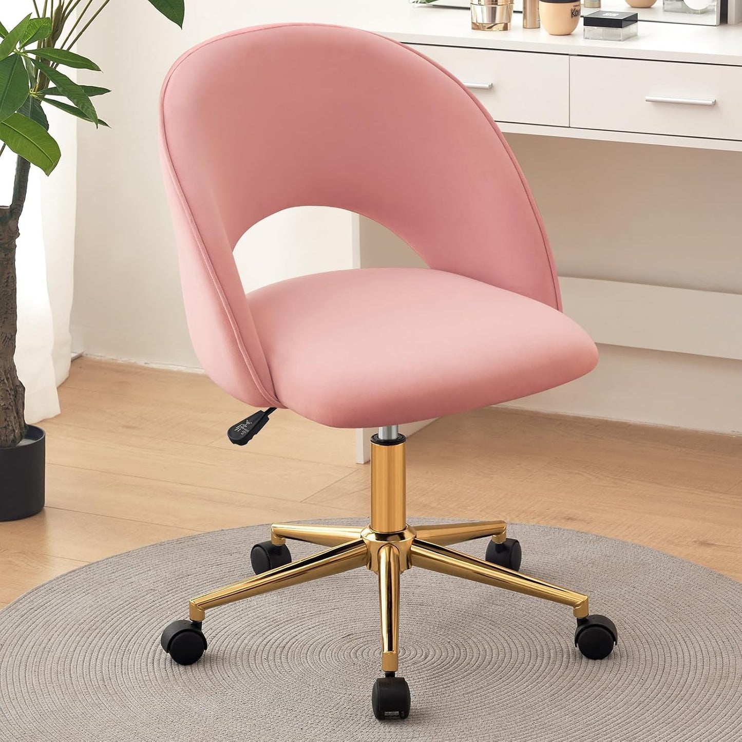 Silla Tocador Rosa con Respaldo para Niñas