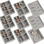 Organiz. joyas terciopelo apilable 9 pzas gris
