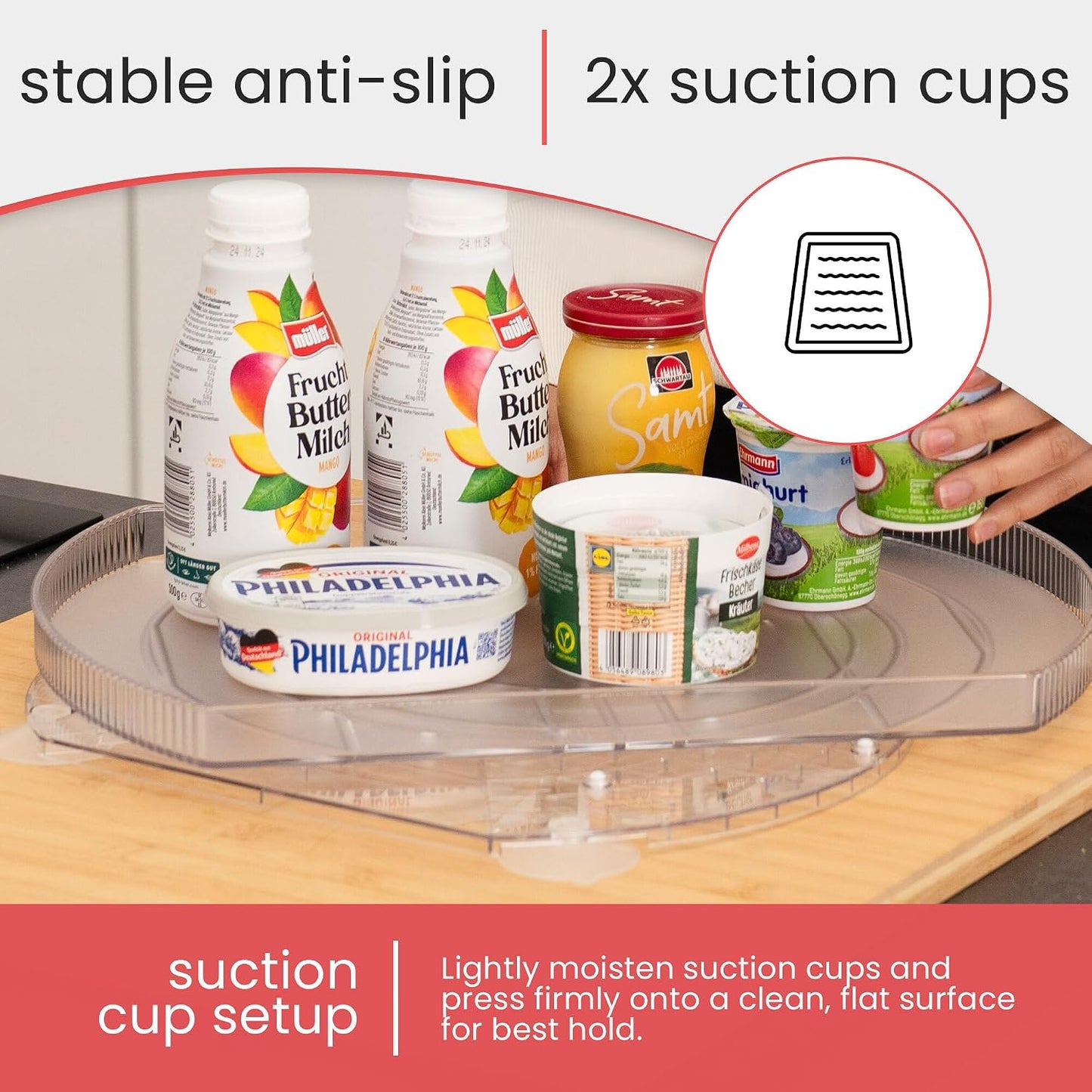 Lazy Susan refrigerador giratorio 16.5x