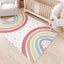 Alfombra arcoíris dormitorio niña 5x7ft antiderrap