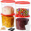 Recipientes redondos NSF 6qt con tapas 4uds resistente frío