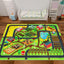 Tapete set niños 3x5ft antiderrap lavable con mapa aldea
