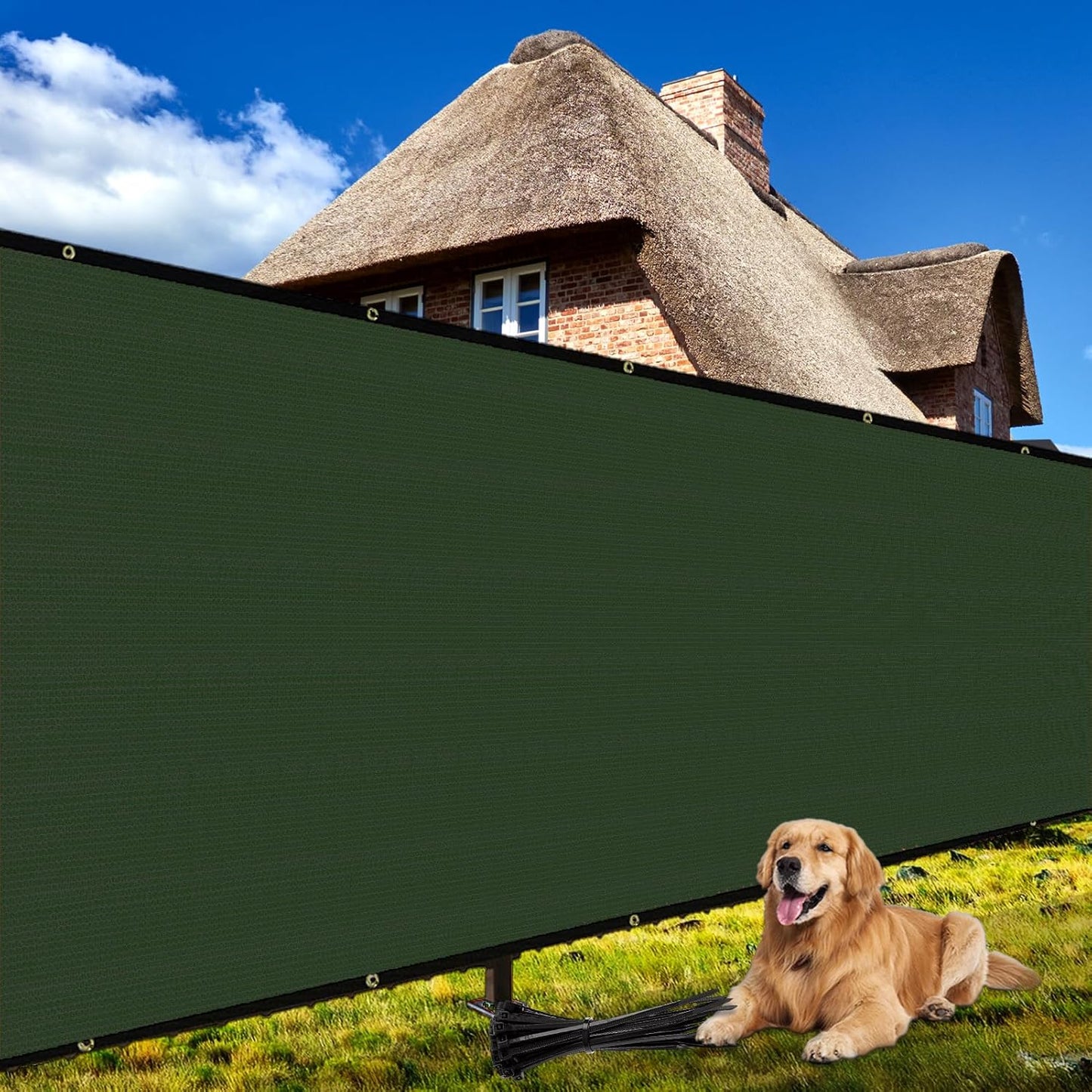 Malla privacidad valla 5x50ft resistente color verde