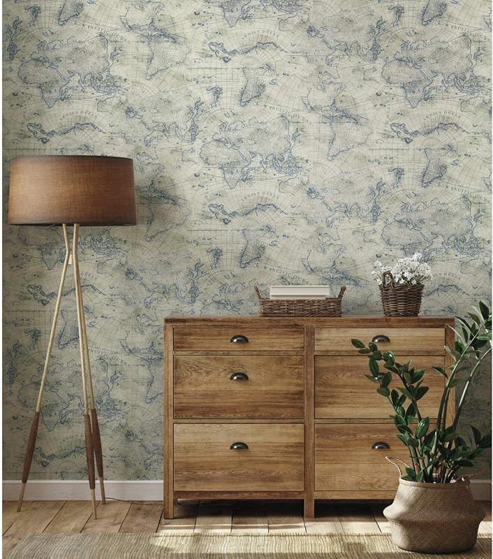 Papel tapiz prémium despegar pegar azul beige