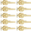 Pack 10 Manijas Puerta Paso Palanca Latón Satinado