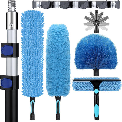 Kit plumero techos altos 20ft poste 5-12ft limpiador aspas azul