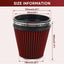 Filtro aire entrada frío 6pulg con abrazadera cono lavable rojo