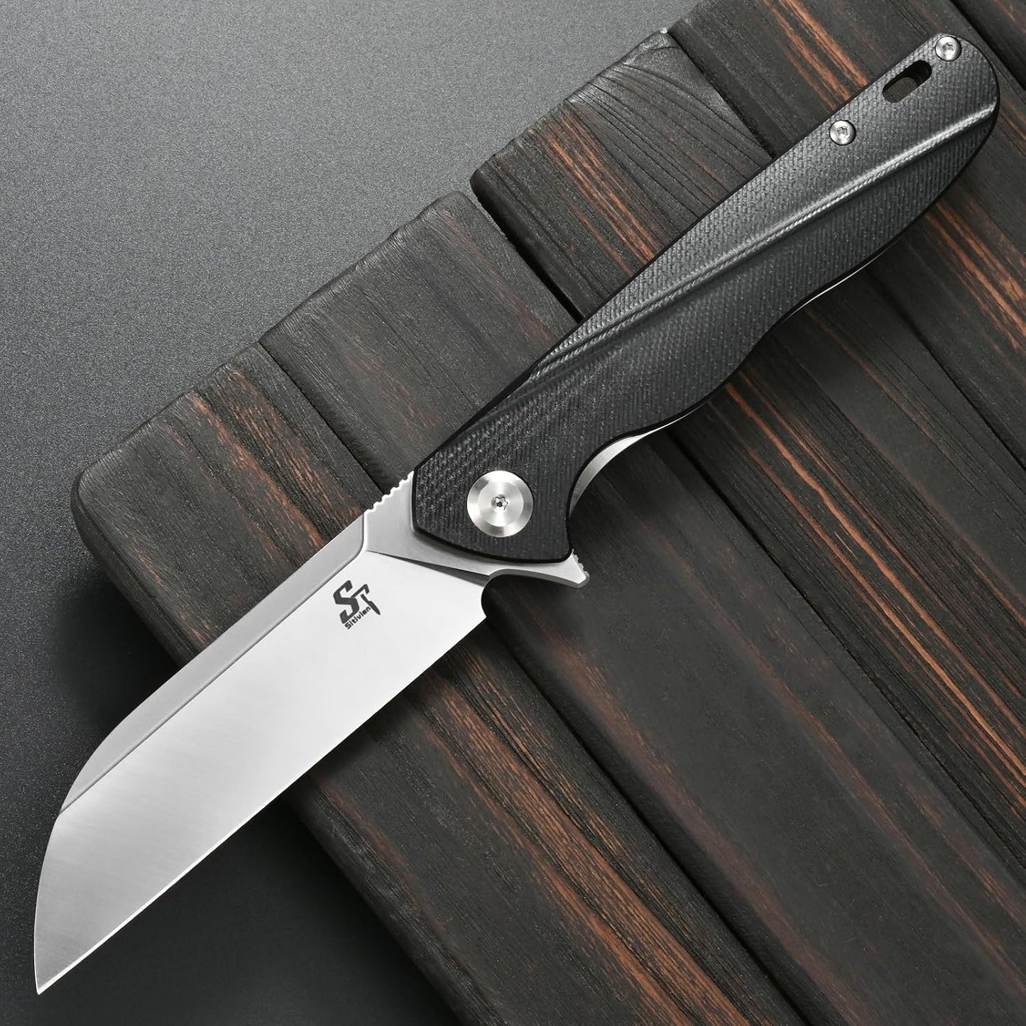 Cuchillo plegable ST103 acero D2 mango G10 EDC negro