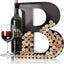 Letra decorativa metal con corchos vino A-Z regalo